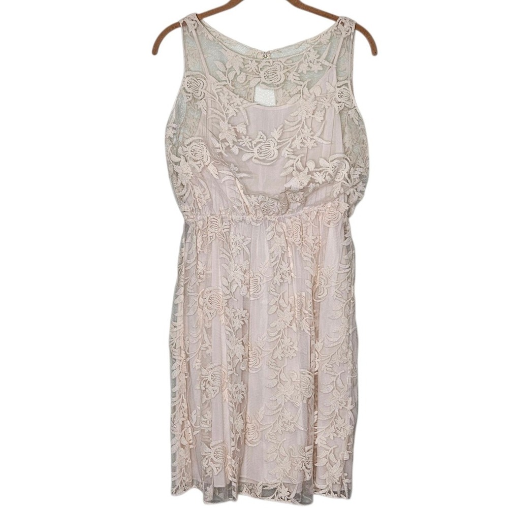 Alice + Olivia Darcy Dress‎ L Lace Overlay Sleeveless Silk Cocktail Party Event